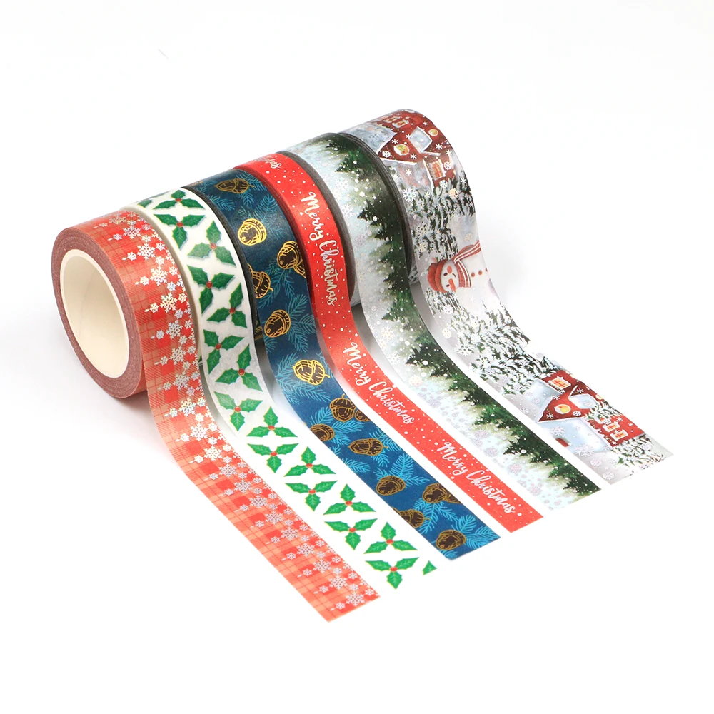 

NEW 1PC 10M Decorative Snowflake Penguin Snowman Christmas Tree Washi Tape Set DIY Planner Adhesive Masking Tape Cute Stationery