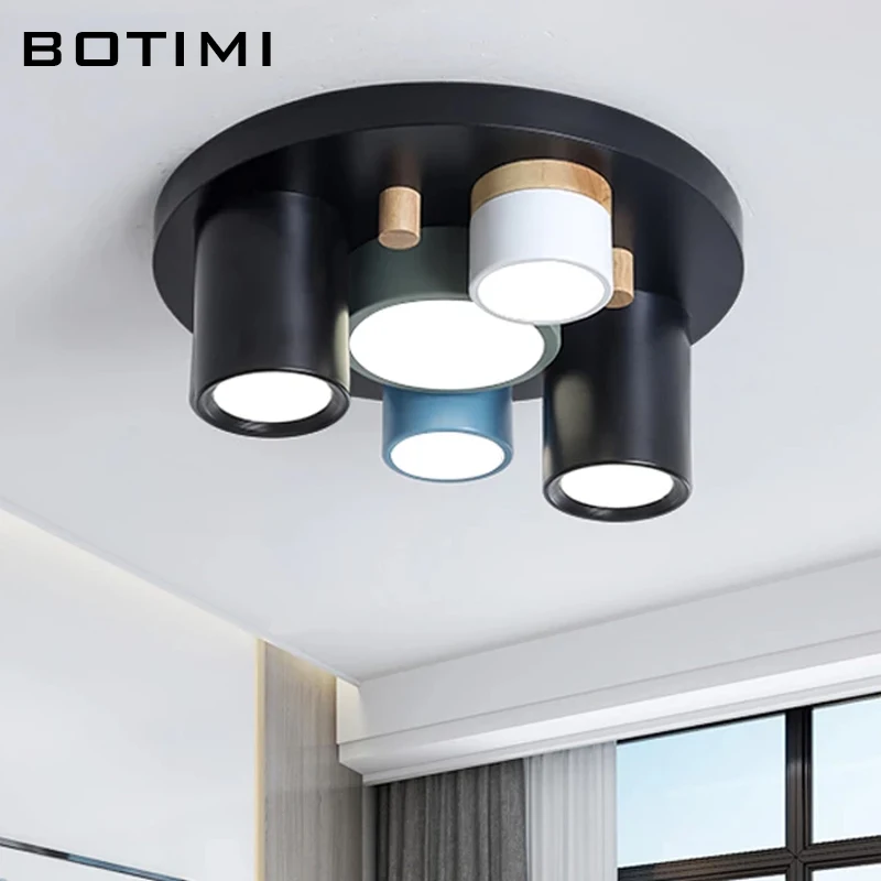 Асимметричные цилиндрические потолочные светильники BOTIMI для гостиной