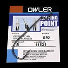 15 шт.5 шт.упак. смещение крючок под червя Беззубик рыболовный крючок Размер 50 #-6 # крючок с наконечником кривошипа углеродистая сталь рыболовный крючок