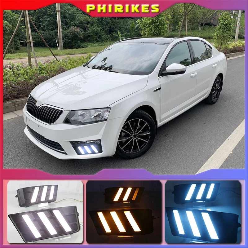 

Дневные ходовые огни, дневные ходовые огни, 2 светодиодный т., дневные ходовые огни, отверстие, бесплатная доставка для Skoda Octavia RS A7 2016 2017