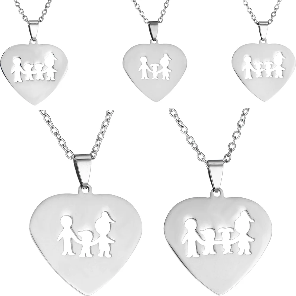Ожерелье с подвеской в виде сердца для мамы дочки папы и сына вечеринки честь Дня