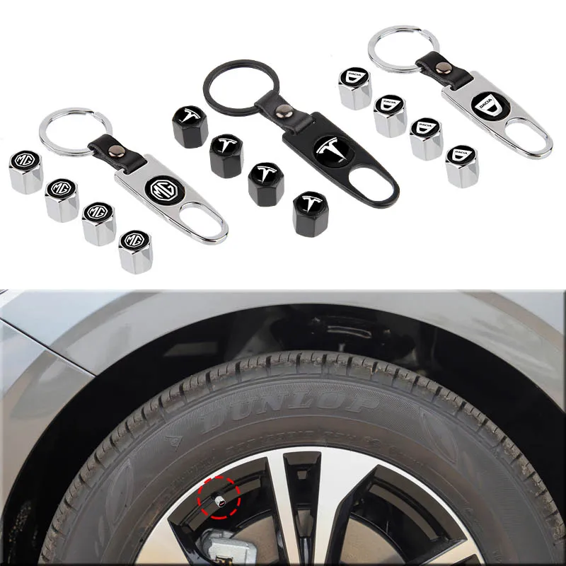 

5pc/Set Leather Buckle Valve Cap with Wrench for BMW Mini Cooper JCW R55 R56 R60 R61 F55 F56 F57 F60 Countryman Car Accessories