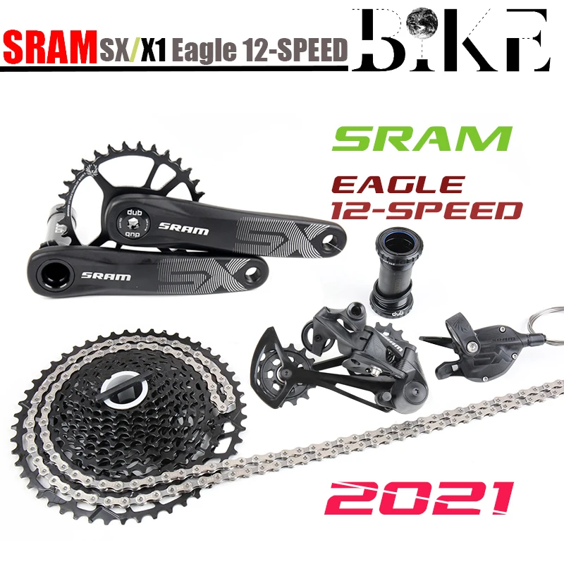 2021 SRAM SX X1 1000 EAGLE 1x12 11-50T 12-скоростной набор групсета DUB триггерный переключатель передач, цепной шатун переключателя с кассетой PG1210 - изображение