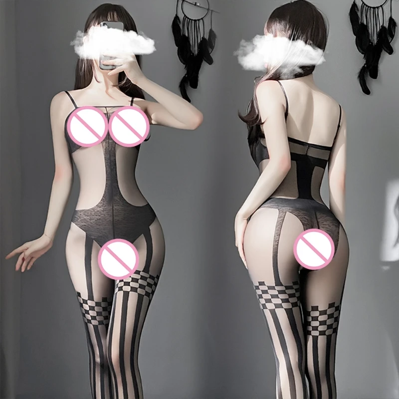 Для женщин и сексуальными тоненькими лямками прозрачные фиолетовые колготки в