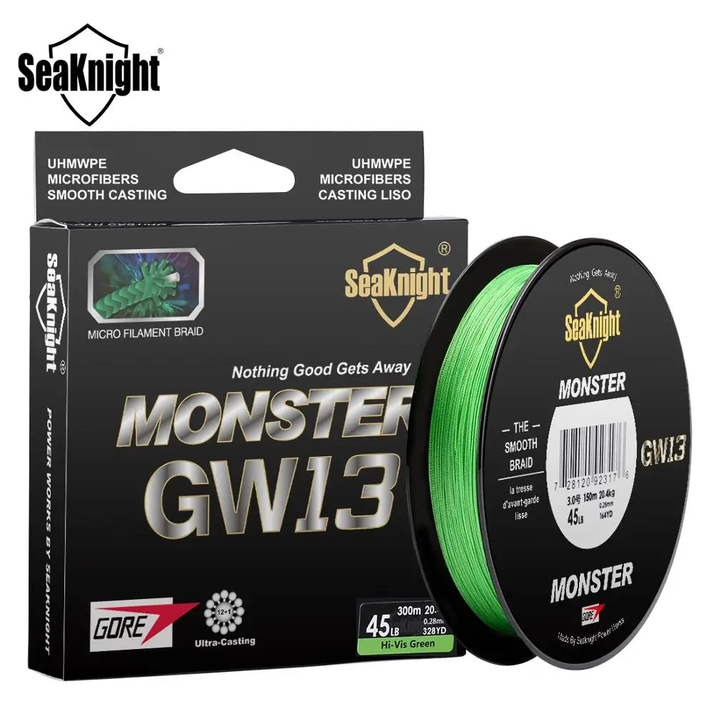 SeaKnight MS Серии GW13 тринадцатижильная плетеная леска 300M 150M многонитевая 12+1 GTX