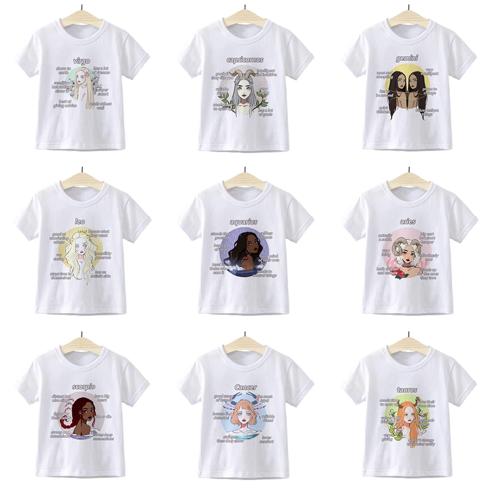 Индивидуальная одежда для маленьких девочек с двенадцатью созвездиями летняя