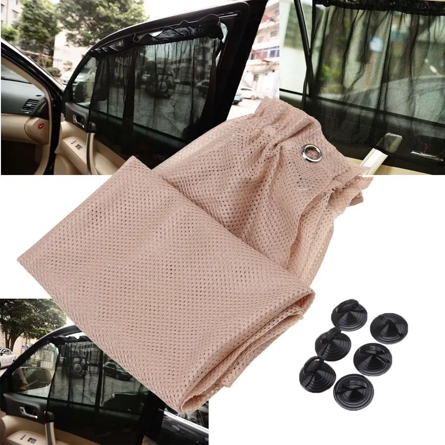 Черная Автомобильная занавеска бокового окна от солнца posbay Автоматическая