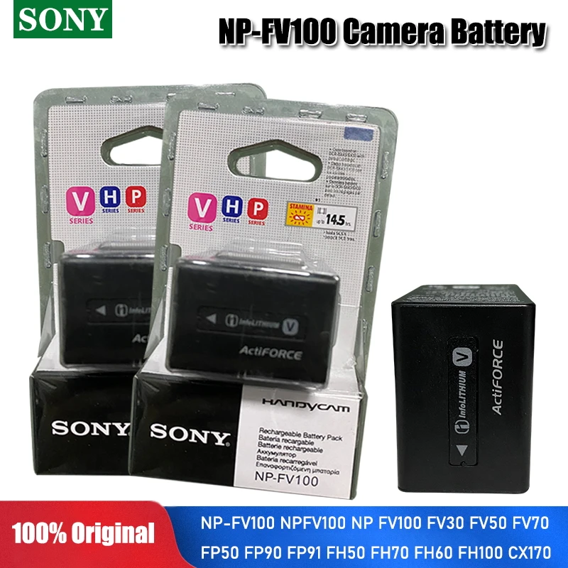 Аккумуляторная батарея Sony литиевая 6 8 в NP-FV100 NPFV100 NP FV100 3700 мАч FV30 FV50 FV70 FP50 FP90 FP91 FH50