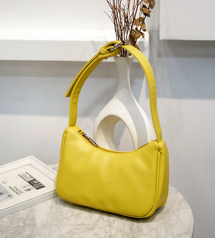 

Retro Baguette small women bag PU Leather women's handbag Casual Solid shoulder crossbody bags High Quality bolsa feminina