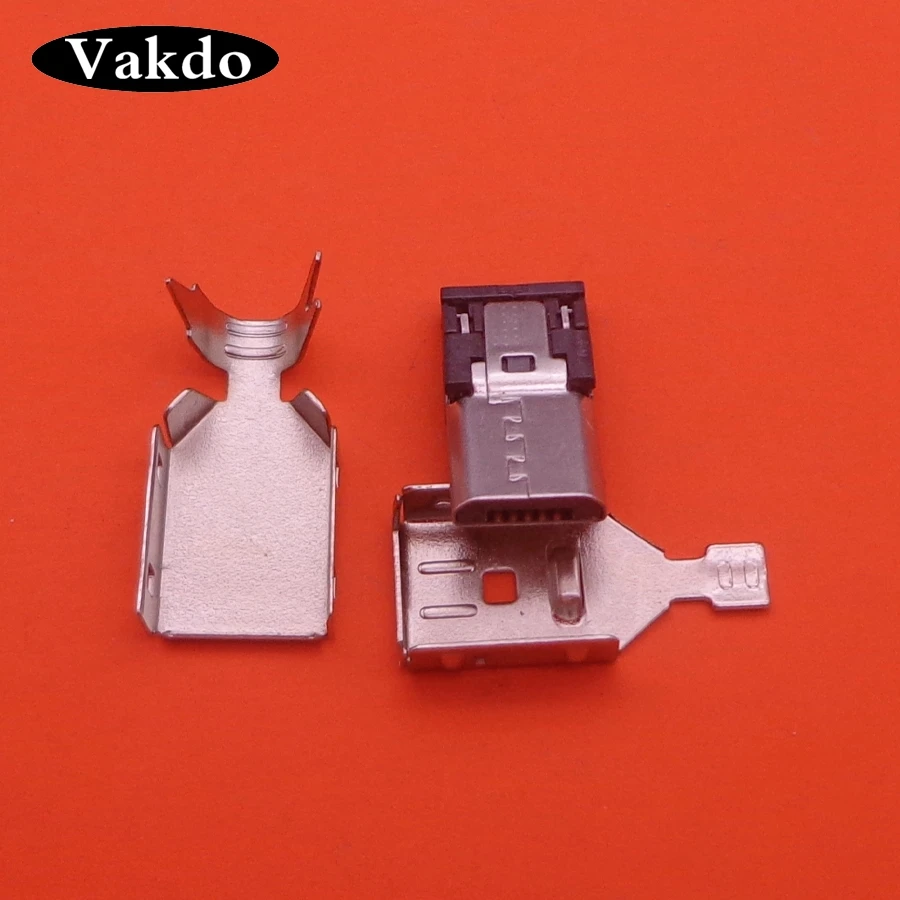 100 шт. Micro USB 5PIN сварочный Тип Штекерный разъем зарядное устройство 5P хвостовой для