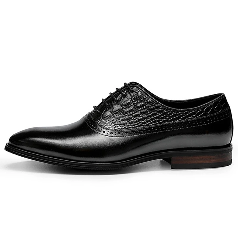 Туфли-оксфорды мужские из натуральной кожи с острым носком | Обувь