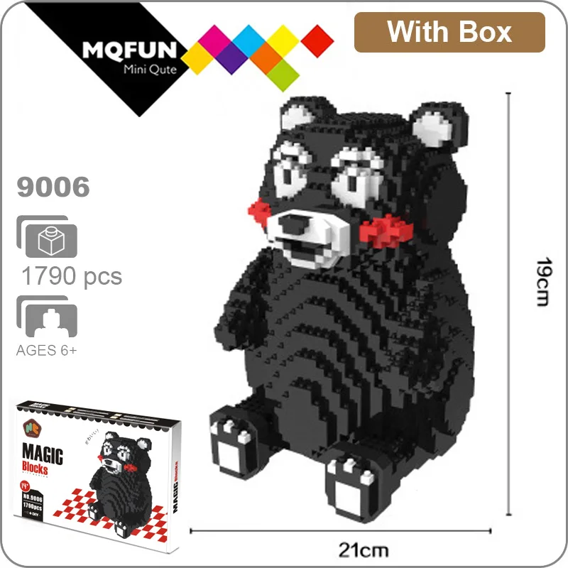 HC 9006 With Box HC большой мультфильм Аниме Супер Герой Марио Тоторо Snorlax пластиковый строительный блок кирпичи игра DIY 3D Сборная модель обучающая игрушка - Цвет: HC 9006 With Box