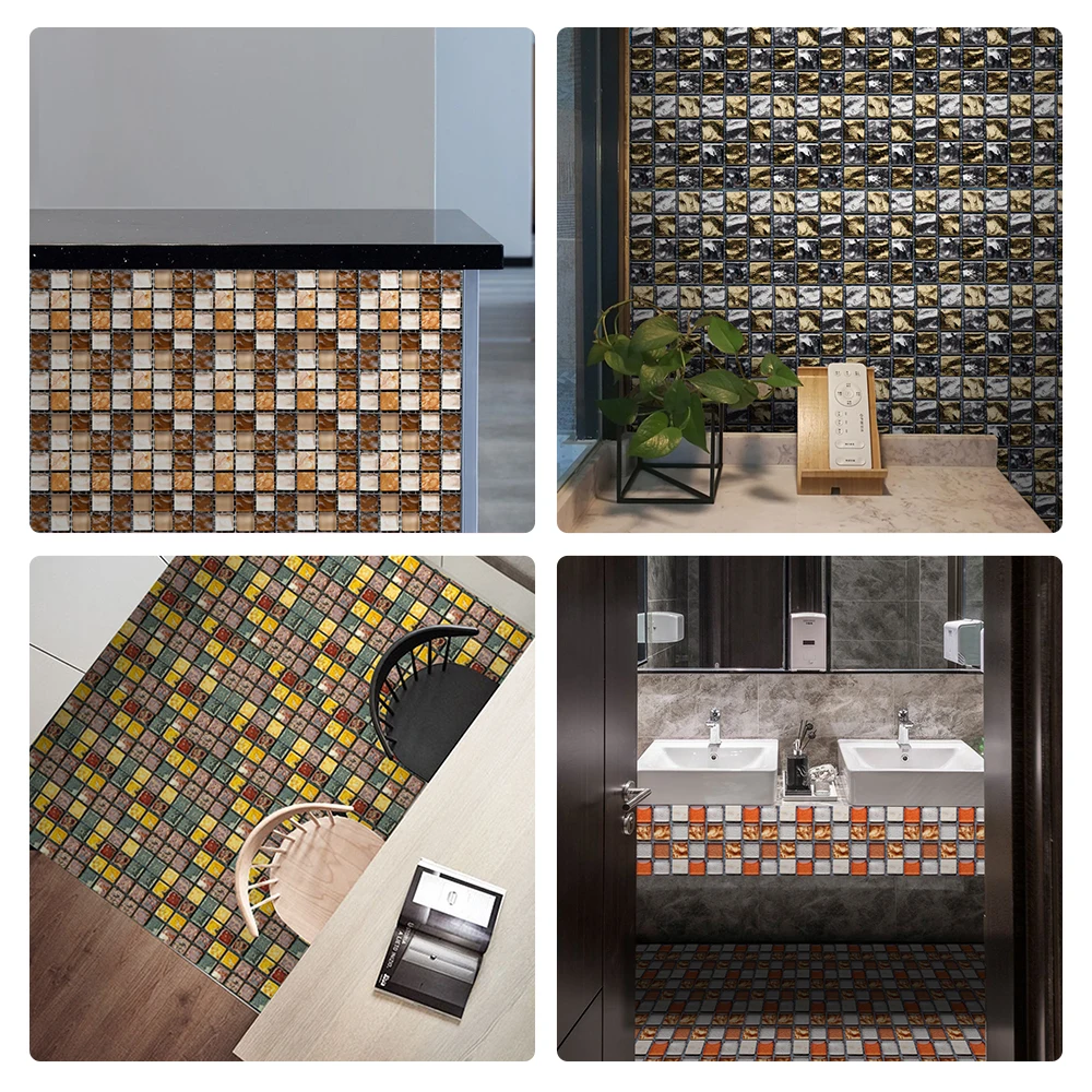 10 шт./лот 3D мозаичная плитка наклейки для кухни ванной настенный Декор Наклейка
