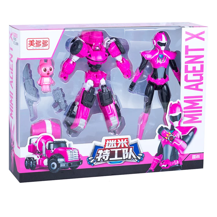 

Экшн-фигурки MiniForce «трансформер», игрушки-агенты, X Volt Semey, ВВС с, маленькие детские игрушки для мальчиков, подарки, розовый стиль
