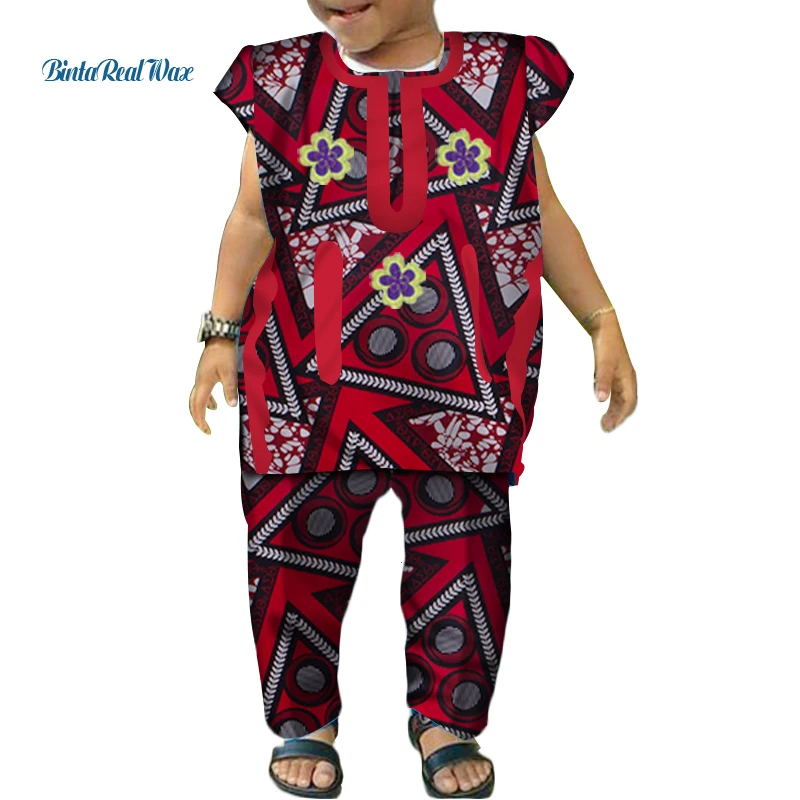 Комплект из топа и штанов для мальчиков девочек комплект 100% хлопка с принтом в