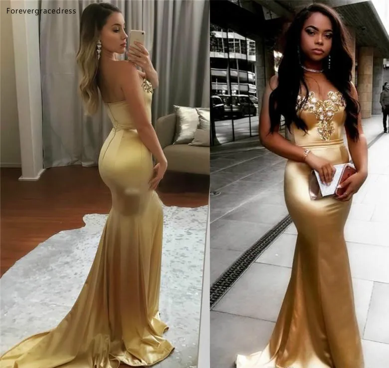 Арабская, Дубай пикантные; цвет золотой; Prom Dress Mermaid Милая знаменитости официальная праздничная одежда на День независимости США, вечерние платья изготовление на заказ; Большие размеры