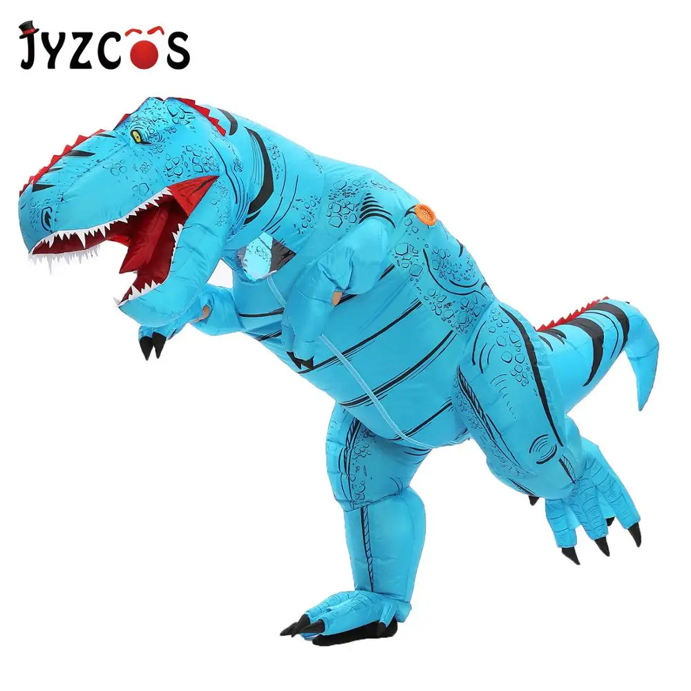 JYZCOS динозавр T REX надувной костюм для женщин и мужчин Детский карнавальный костюм для Хэллоуина карнавальный костюм талисман вечерние Purim костюм