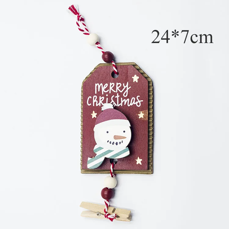 2PD-62939-1 1 шт. Новогодние подвески из натурального дерева, украшения для рождественской елки, подвески для самодеятельного творчества, Рождественский Декор, украшение для дома, свадьбы, вечеринки, 62943 - Цвет: 2PD-62939-1