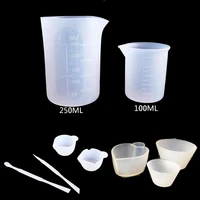 silicone measuring cup resin silicone mold 30100250350750ml handmade jewelry making tool uv epoxy resin cup crystal scale