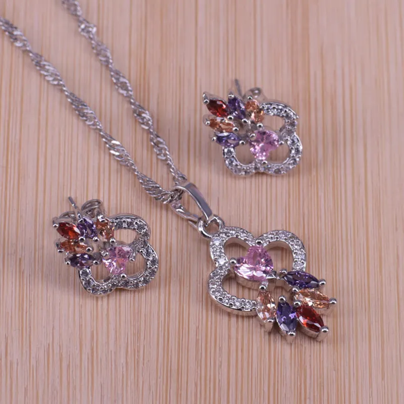 Комплект из колье и серёг с кристаллами|Ювелирные наборы| |