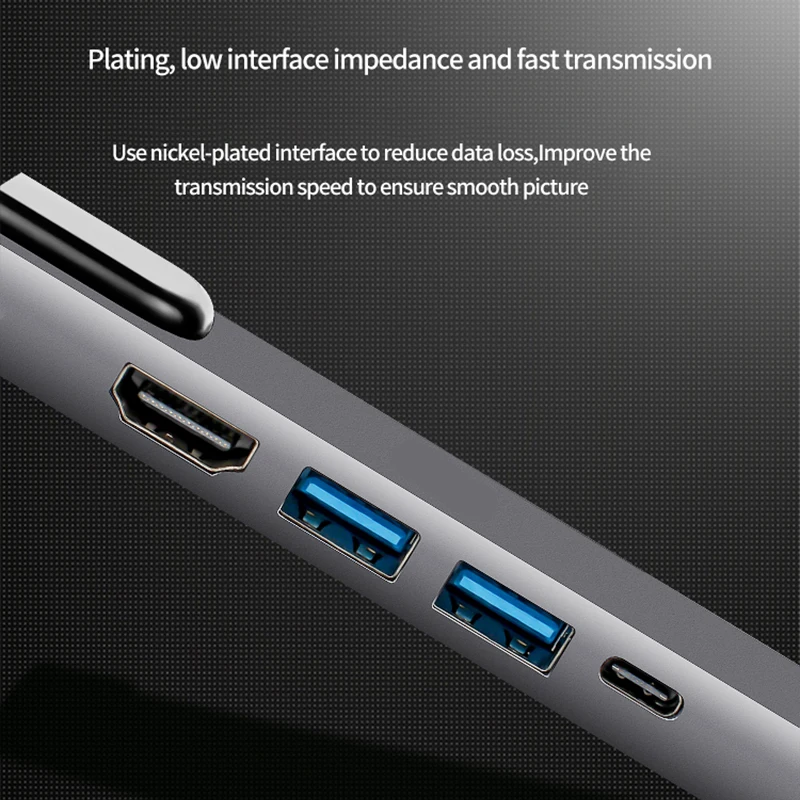 5 в 1 Тип C док-станция адаптера 4K HDMI совместимых с USBC Gigabit Ethernet конвертер для MacBook