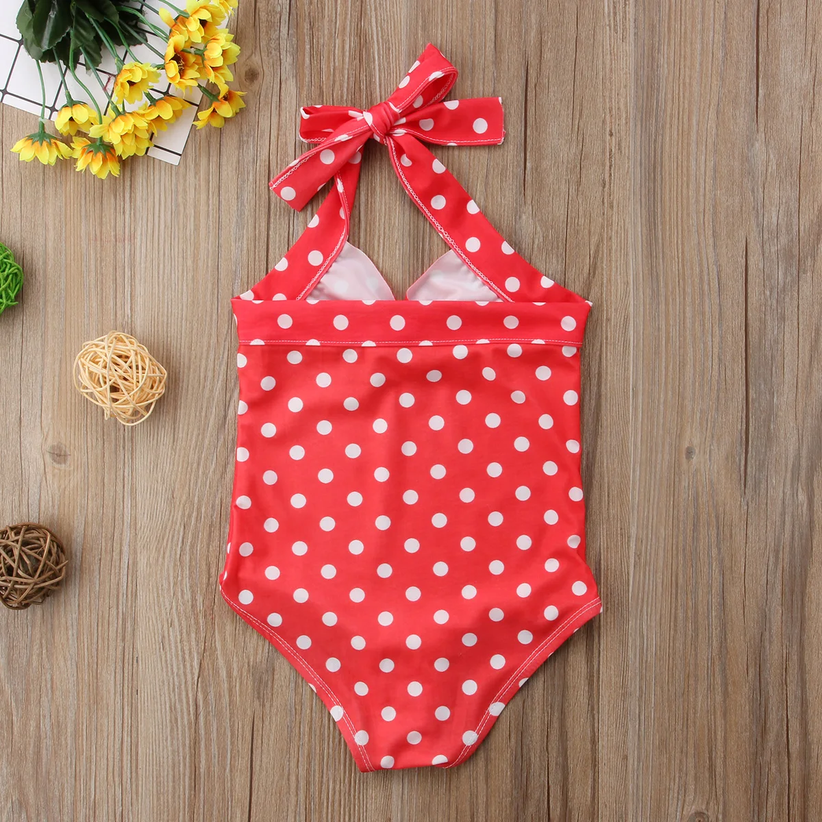 

Summer Newborn Baby Girls Polka Dot Swimsuit Kids Swimwear Swimming Bikini One Piece 0-3T