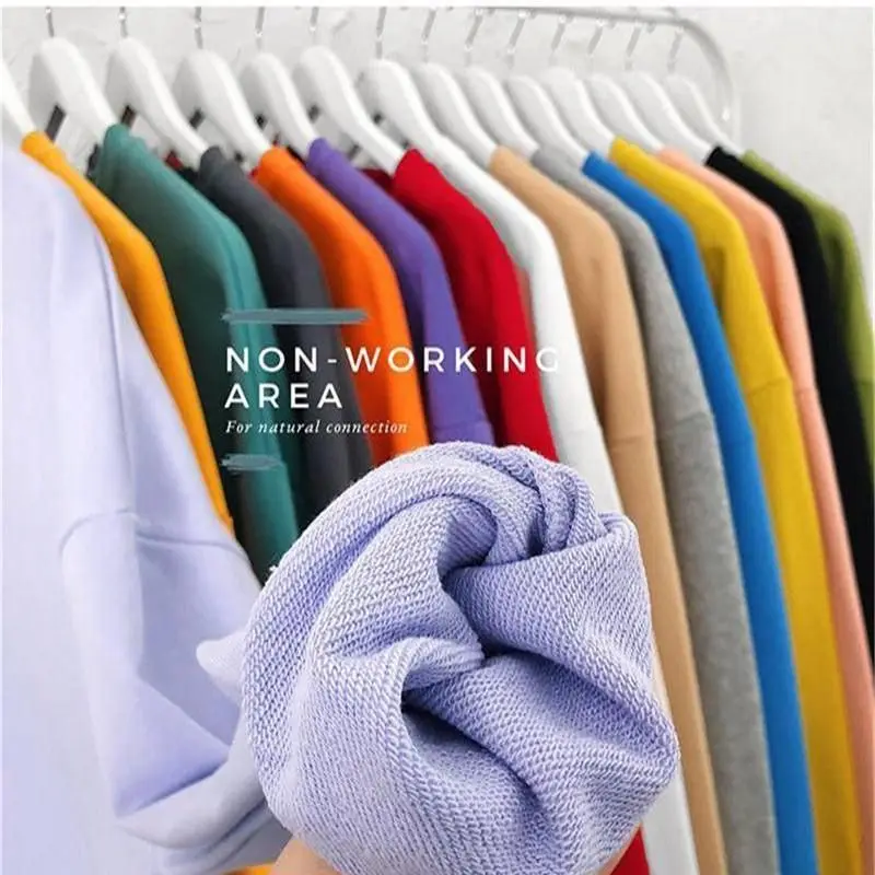 

O-neck pullover men women trend y2k solid color versatile casual sweatshirt loose full-sleeved hoodless jacket unisex clothes
