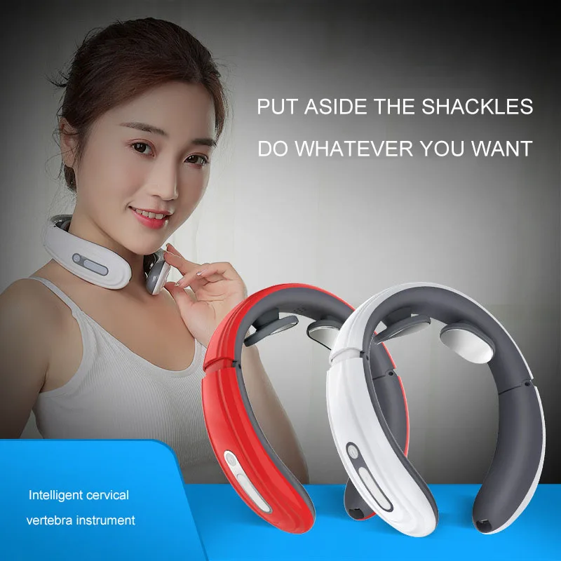 Портативный бытовой мини массажер для шейного отдела позвоночника