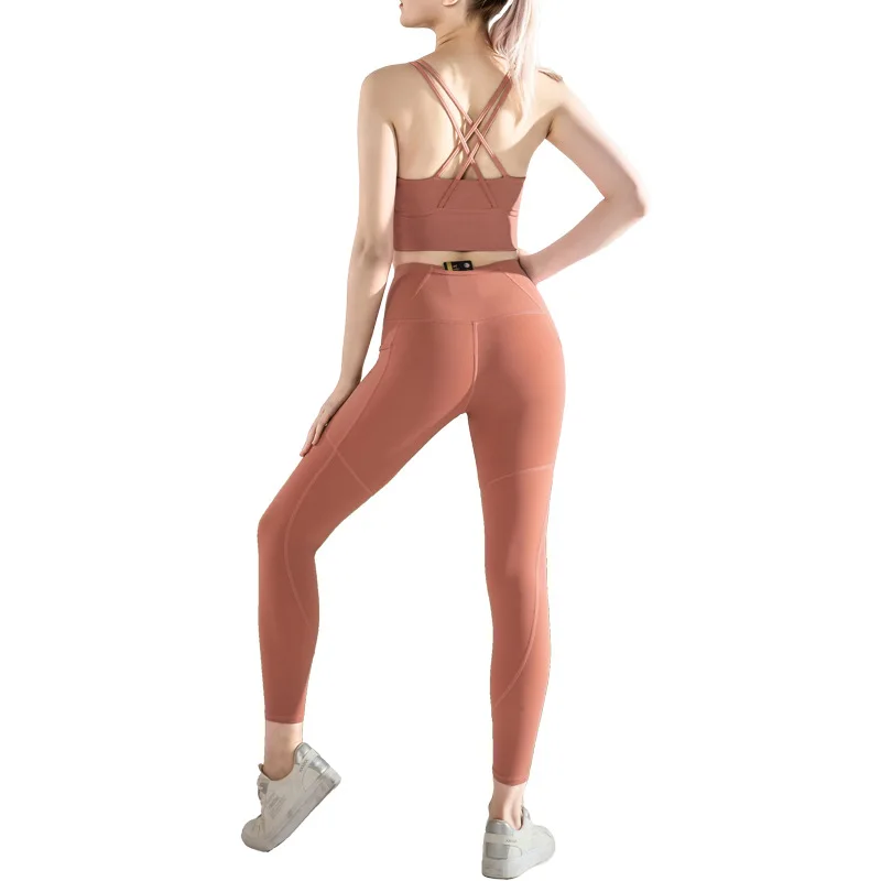 

Breathable Sports Bra Athletic Gym Running Fitness Athletic Yoga Set sujetador deportivo prenda fitness gimnasio femme brassiere