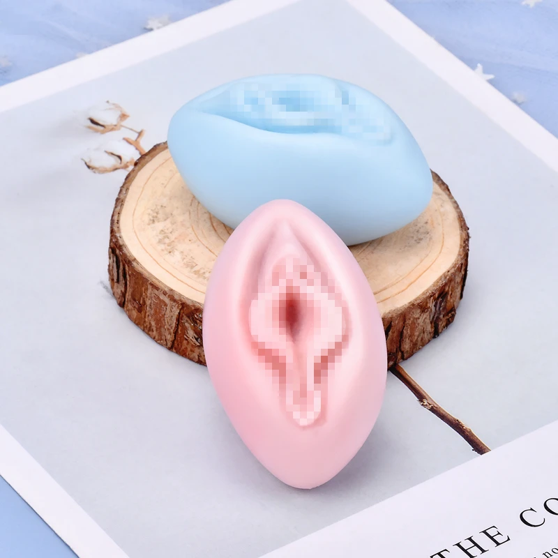 Сексуальная силиконовая форма для свечей в форме женских гениталий боди мастика