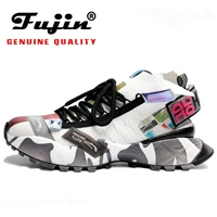 fujin genuines quality men women sneakers platform breathable comfortable women shoes chunky ins style knitting sock shoes