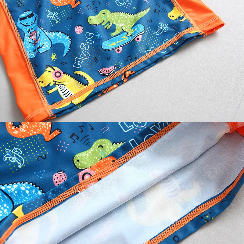 Swimsuit Kids 1-8 Years Boys Swimwear Baby Boy Bathing Swimming Pool Clothes Children's Swim Suit Dinosaur Sunscreen Pants Set