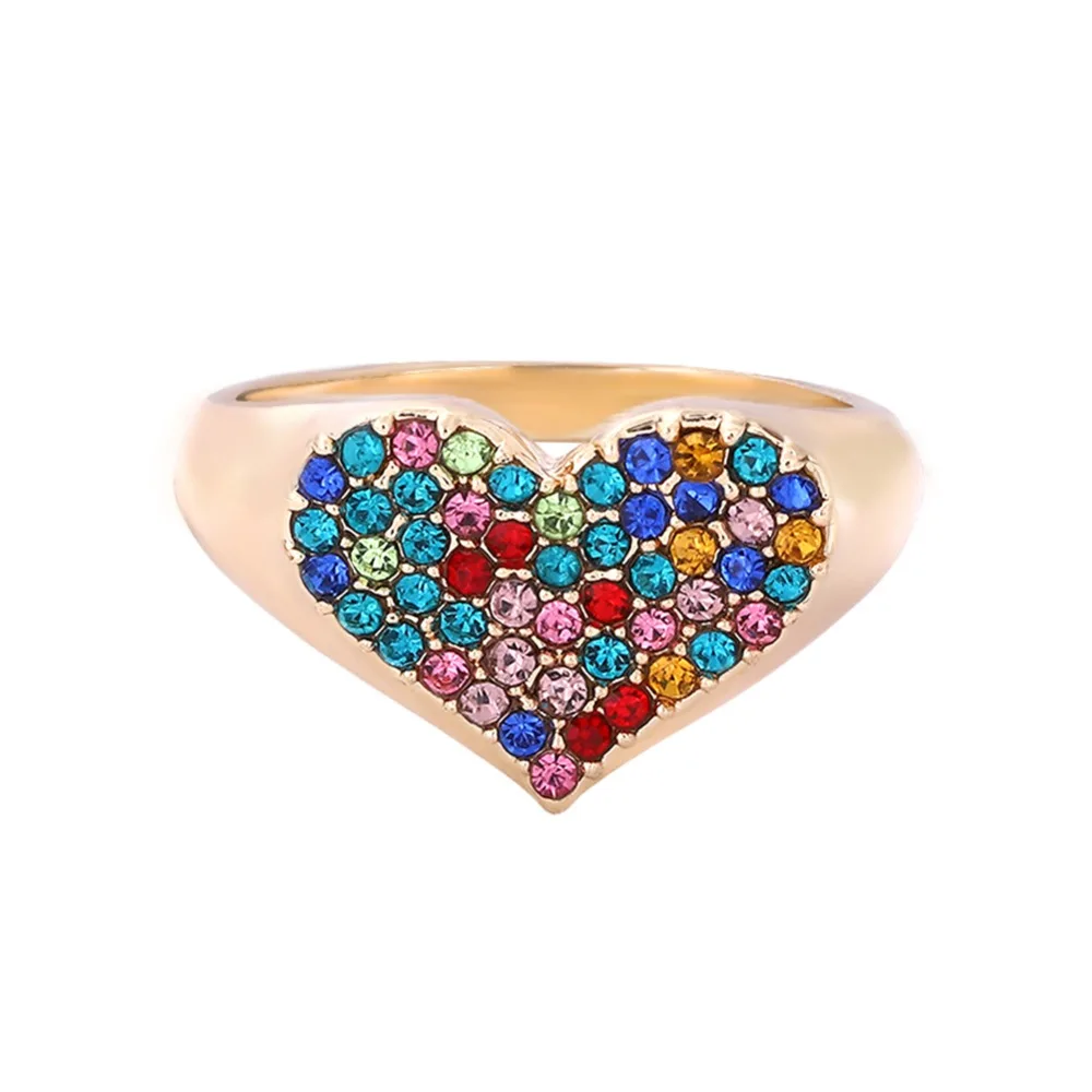 Miwens Bauble Ba разноцветные кольца с кристаллами для женщин яркий камень в форме сердца кольца на палец очаровательные Роскошные вечерние ювелирные изделия от производителя