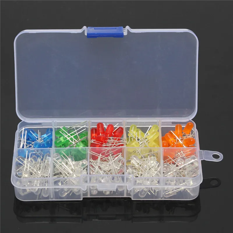 200 шт./лот 5 мм LED диодный свет Круглый Яркий ассортимент Ассорти Набор сделай сам