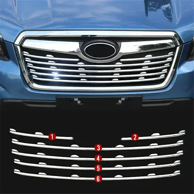 

Chrome Front Center Grill Grid Grille Cover Trim 6pcs for Subaru Forester 2019