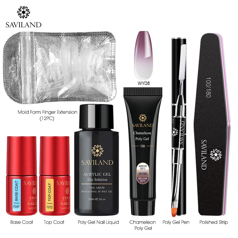 15g Poly Gel Kit Soak off 4 шт./компл. поли набор гелевых УФ Акрил строитель поли-гель, быстро сохнут, дизайн ногтей Pro с длинным натуральных ногтей Жесткий Гель-лак - Цвет: 15g Poly Gel Kit