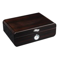 large capacity cigar humidor case piano finished cigar cedar solid wooden box with hygrometer humidifier