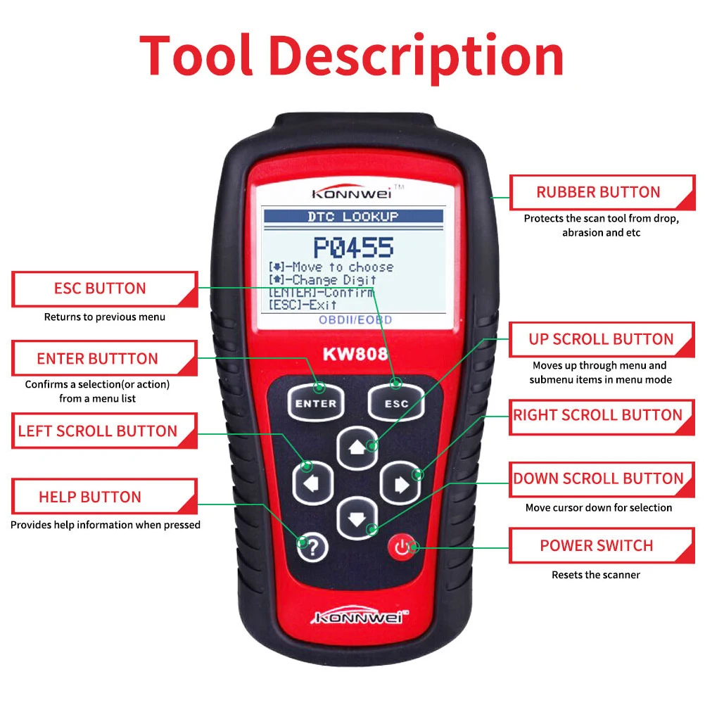 OBDII ODB2 Car Diagnostic Scanner Check Engine Real-Time O2 Sensor Test Fault Code Reader Automotive | Автомобили и мотоциклы