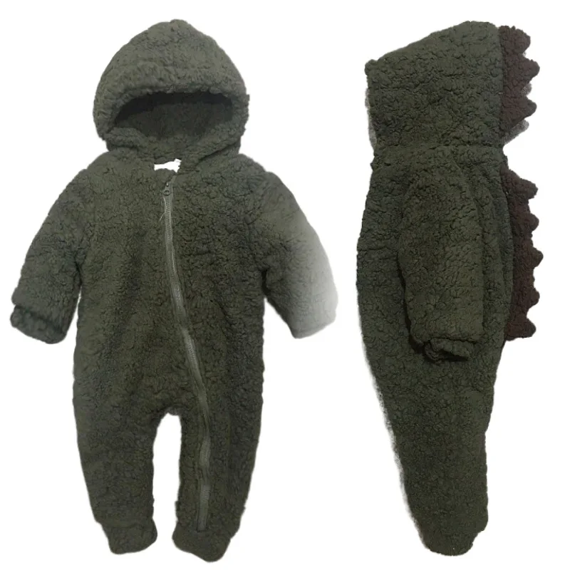 

Autumn Winter Baby Romper Boys Girls Hooded Wool Sweater Cartoon Design Jumpsuit Warm Cute Outfit Warm Onesize CZF002