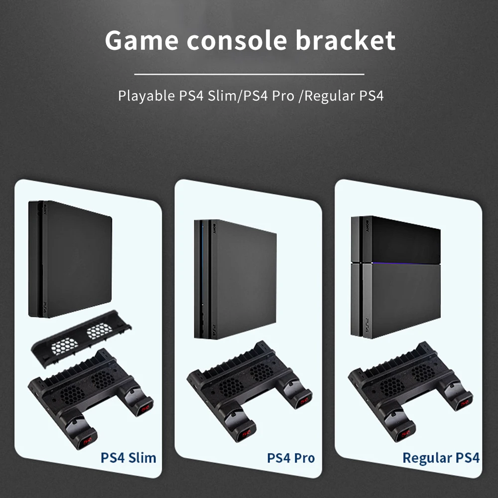 

Game Machine Bracket With Two Charging Slots Game With Led Indicator Multifunctional Charging Black Space-Saving Game