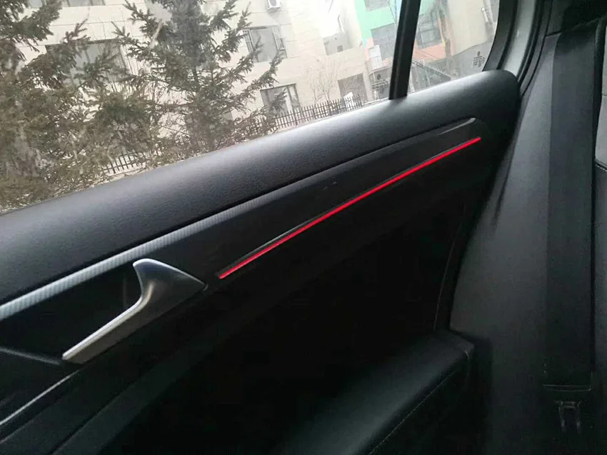 Многоцветный светодиодный окружающей среды светильник обивки двери атмосфера