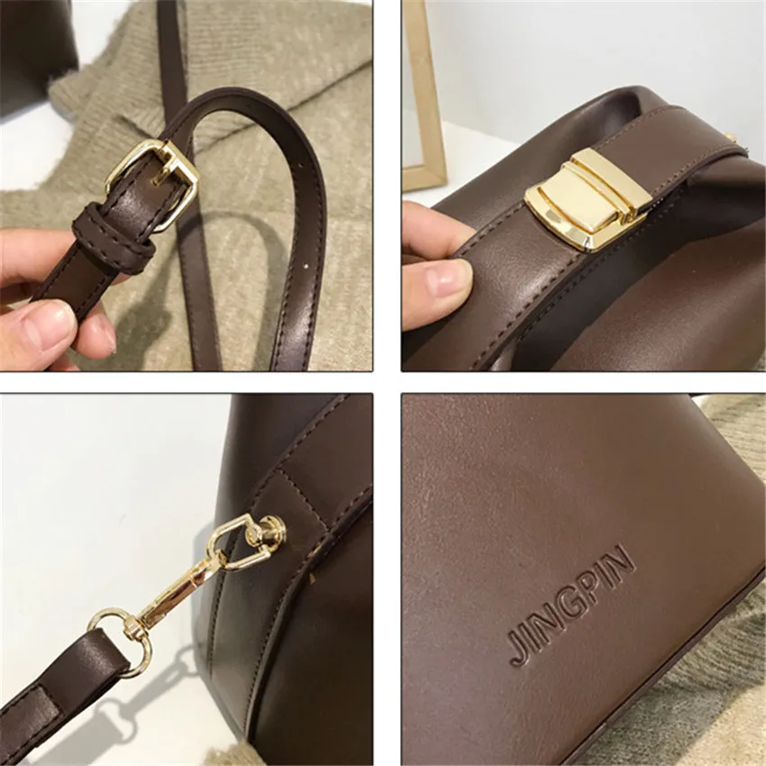 

TOYOOSKY Fashion Women Handbag PU Leather Women Shoulder Bags Famous Brand Designer Women Bucket Bags Ladies Casual sac a main