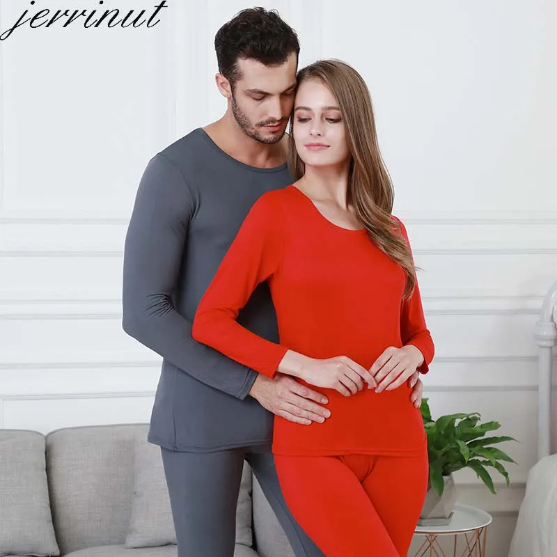Комплект термобелья Jerrinut размера плюс мужские и женские кальсоны 3XL 4XL 5XL 6XL зимняя