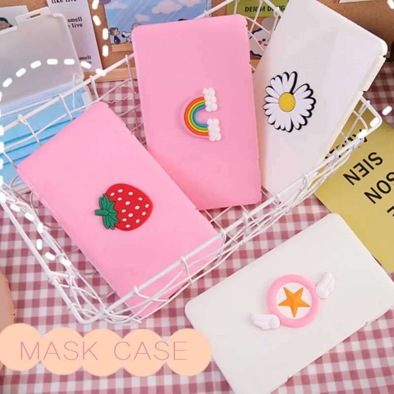 Одноразовая маска мультяшный ящик для хранения розовый динозавр клубника