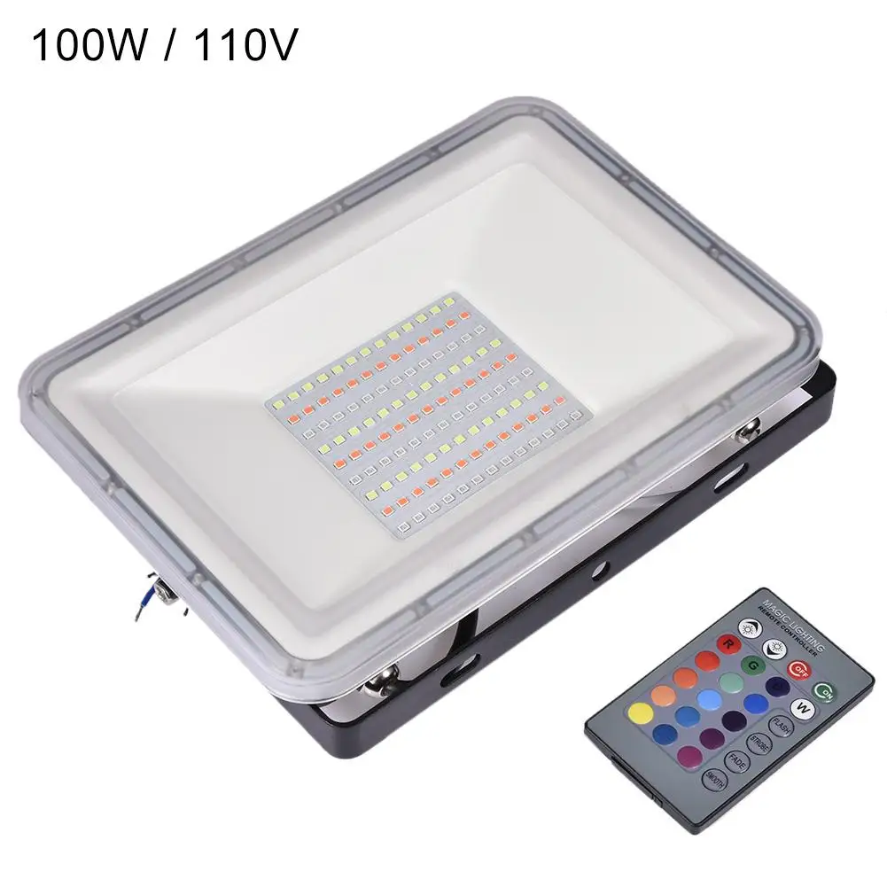 100W 110V 30 Вт 50 Вт 100 Вт 110 В 220 В RGB Светодиодный прожектор COB наружный прожектор IP65 светодиодный Наружный свет - Цвет: 100W 110V