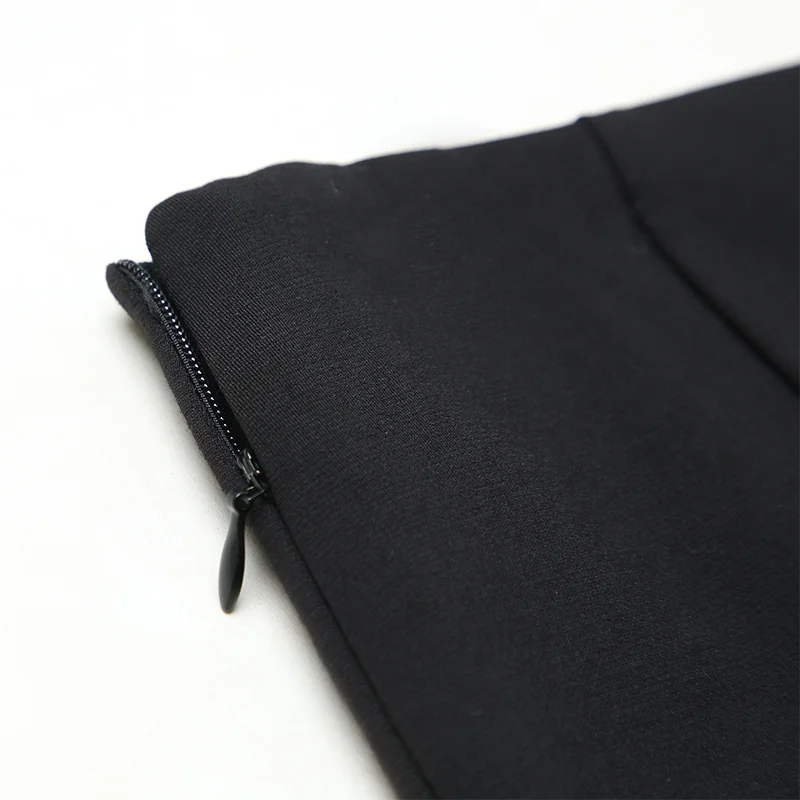 Черная сетка шитье рыбий хвост юбка 2021 новые летние брюки с высокой талией тонкое