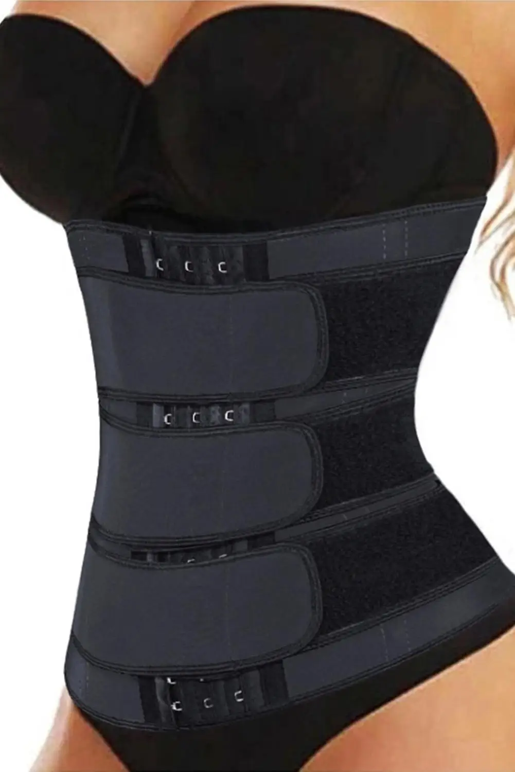 Розовый 9 стальных костей неопреновый пояс для талии тренировочный с крючком