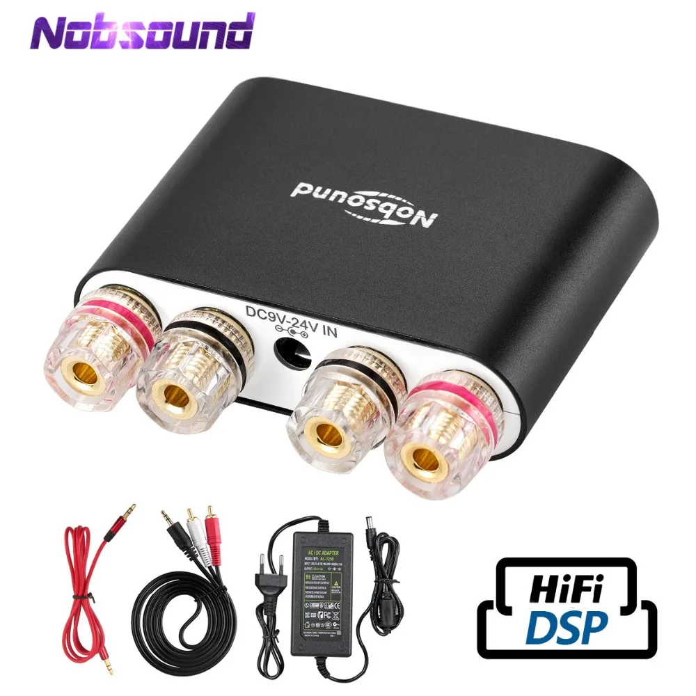 2021 Nobsound Hi Fi Цифровые усилители стерео мини DSP Bluetooth 5 0 домашний аудио Настольный