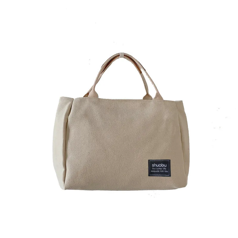 

Canvas Lunch Bag Lunch Box Tote Handbag Picnic Dinner Container School Food Storage Bags