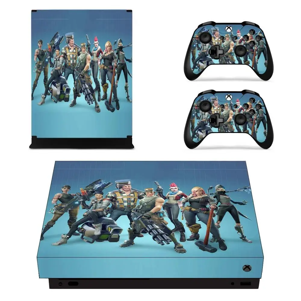 Наклейка с полным покрытием для Microsoft Xbox One X консоль и 2 контроллера наклейка